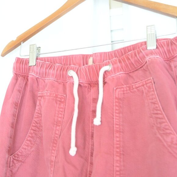 Anthro Pilcro Dusty Rose Cotton/Lyocell Straight Leg Drawstring Slouchy Pants S - Picture 5 of 9